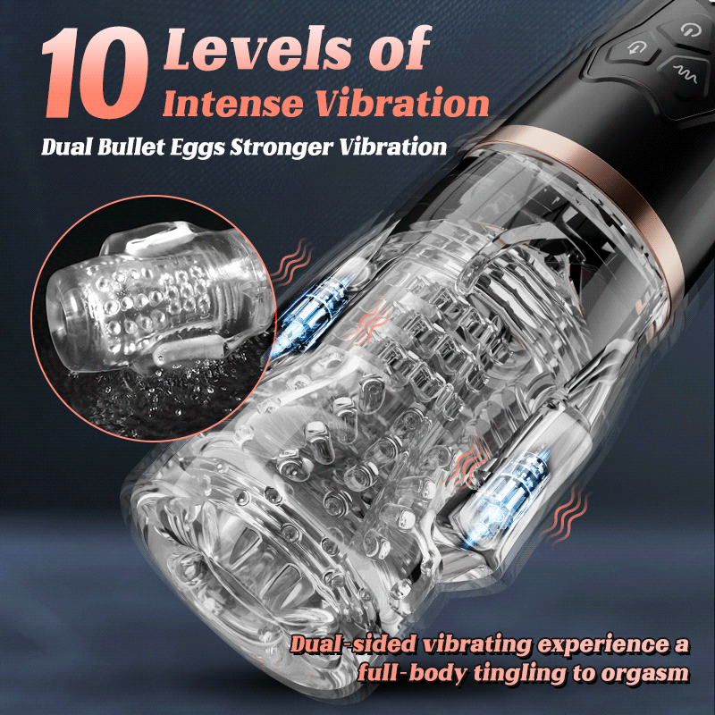 Rocket-2 Vibrating Eggs 5 Sucking 10 Vibrating Masturbation Cup Sweetstoy