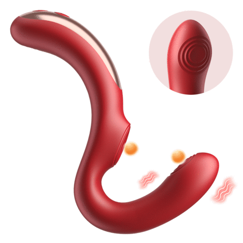 2 In 1 Clit & G-spot Vibrator U-Shape Design 9 Vibrating & 5 Tapping Modes