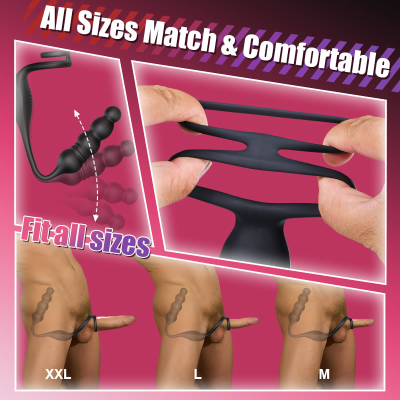 Ethan - Thrusting & Vibrating Prostate Massager with Cock Ring Sweetstoy