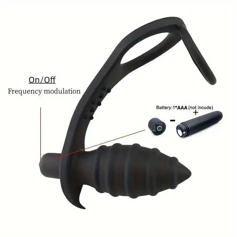Men's Silicone Double Functional Design Penis Rings Sweetstoy