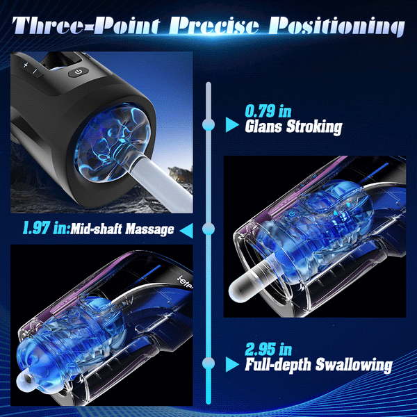 Leten Cannon King Mini 3D Fleshy Telescopic Vibrating Automatic Male Masturbator Blowjob Stroker