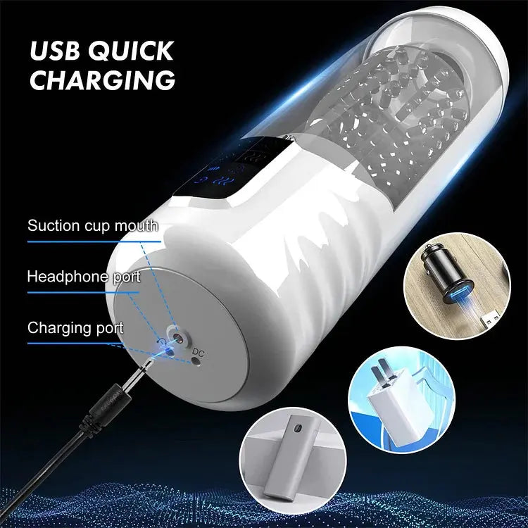 10 Frequency Telescopic Rotating Intelligent Articulation Masturbation Cup Sweetstoy
