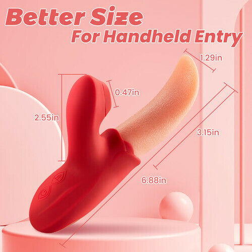 Upgraded 2-in-1 Flapping Tongue & Clit Sucking G-Spot Vibrator