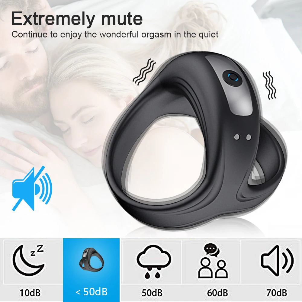 Electric Cock Ring for Man Delay Ejaculation 10 Vibrating Modes