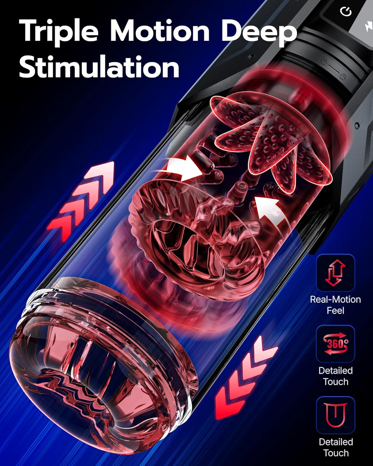 EINSEO AI-Controlled Rotating Male Stroker with Thrusting & Air Suction
