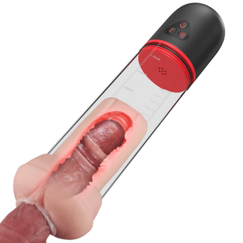S-HANDE 9-Vibration 9-Suction Pussy-Shaped Sleeve Male Enlargement Pump