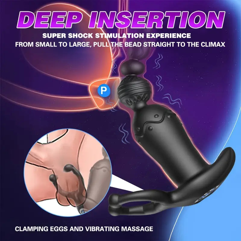 G-spot clitoral vibrator, push-in anal plug, men's prostate massager Sweetstoy