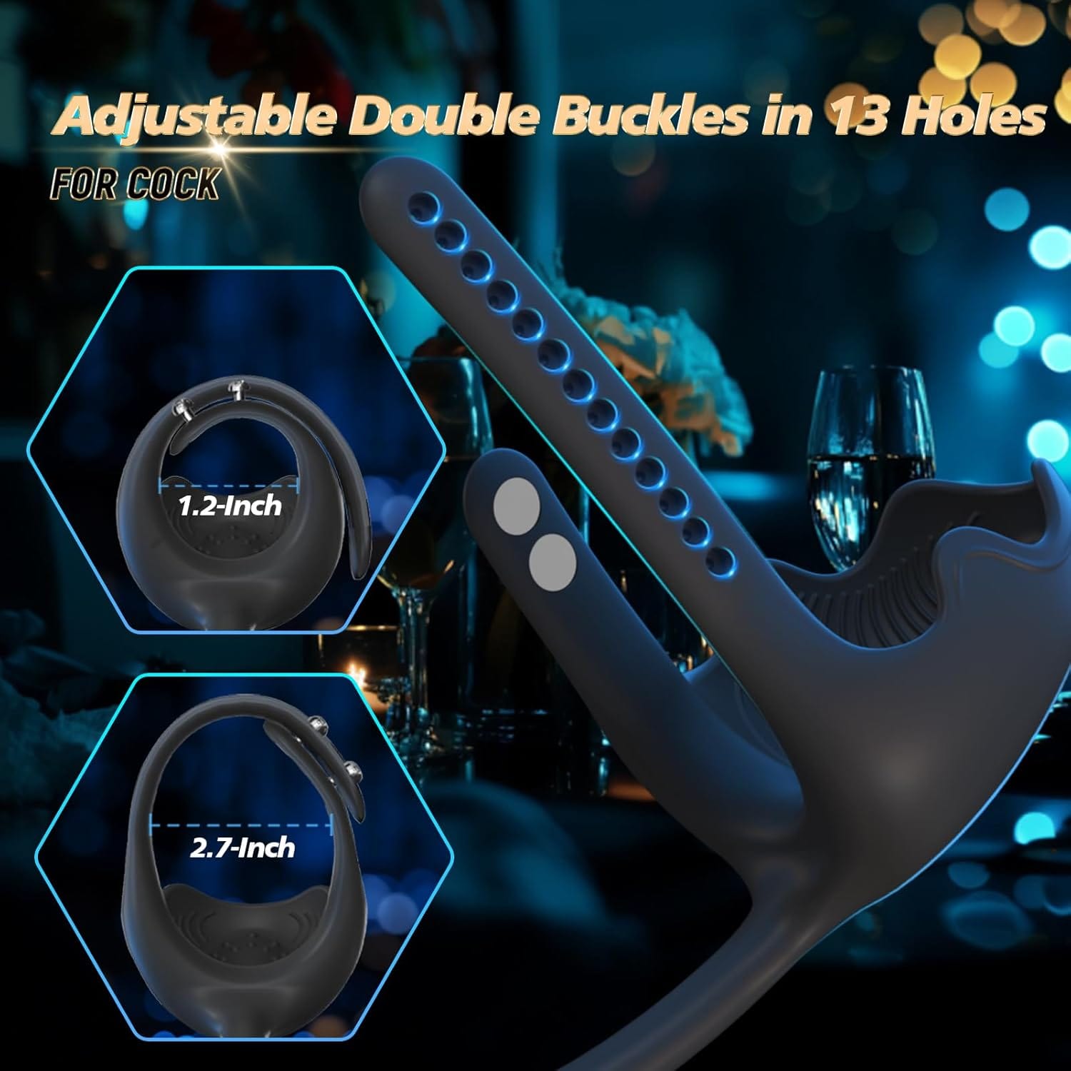 3-in-1 Dual-Head Vibrator with Adjustable Cock Ring & Anal Plug – Full-Body Unisex Pleasure Toy