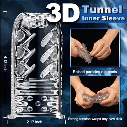 Oral Massage Vibration Masturbation Cup —— Blue Whirlwind