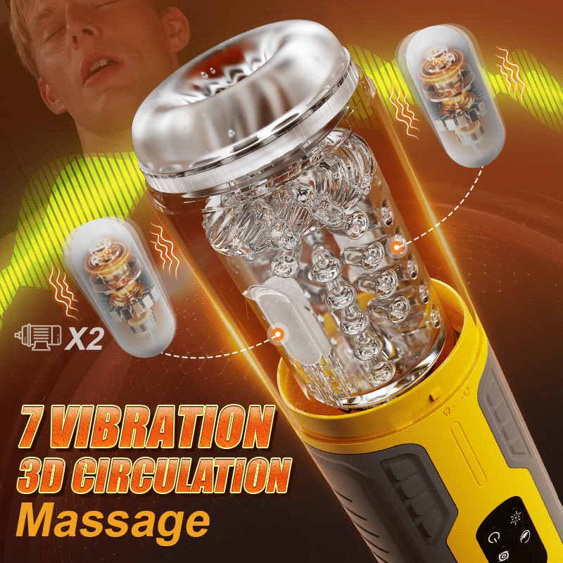 CREAMPIE - 5 IN 1 Licking Massage Thrust Rotation Vibrating Burst Stroker Sweetstoy