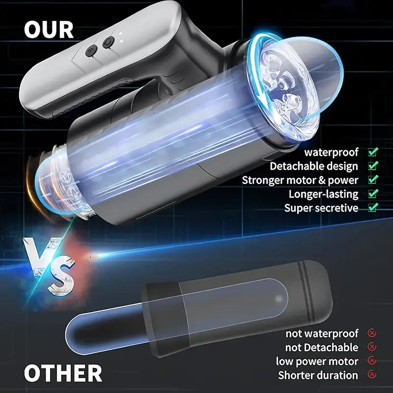 2 in 1 Automatic 5 Retractable 3 Swivel Male Masturbator Sweetstoy