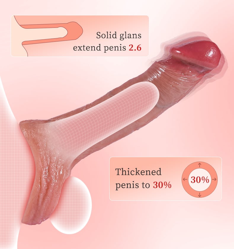 10-Mode Remote Control Penis Sleeve Vibrator with Dual Cock Rings