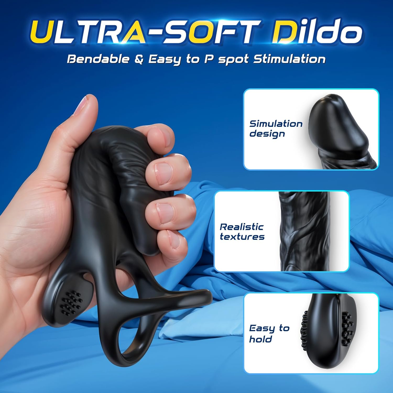 APP-Controlled Strap-On Vibrator β 10 Modes Anal Plug & Cock Ring Massager