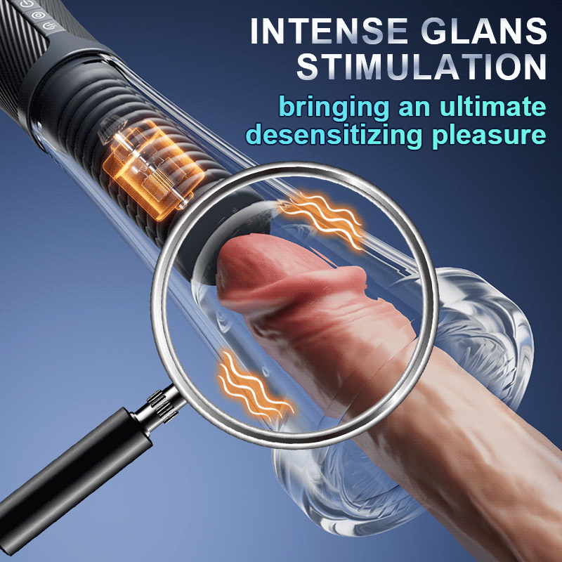 Clear Male Visual Penis Enlargement Pump APP Controlled 9 Vibrating & 5 Sucking Modes