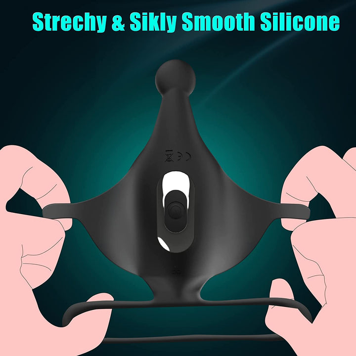 3 in 1 Vibrating Wrapped Scrotum Cock Ring Sweetstoy