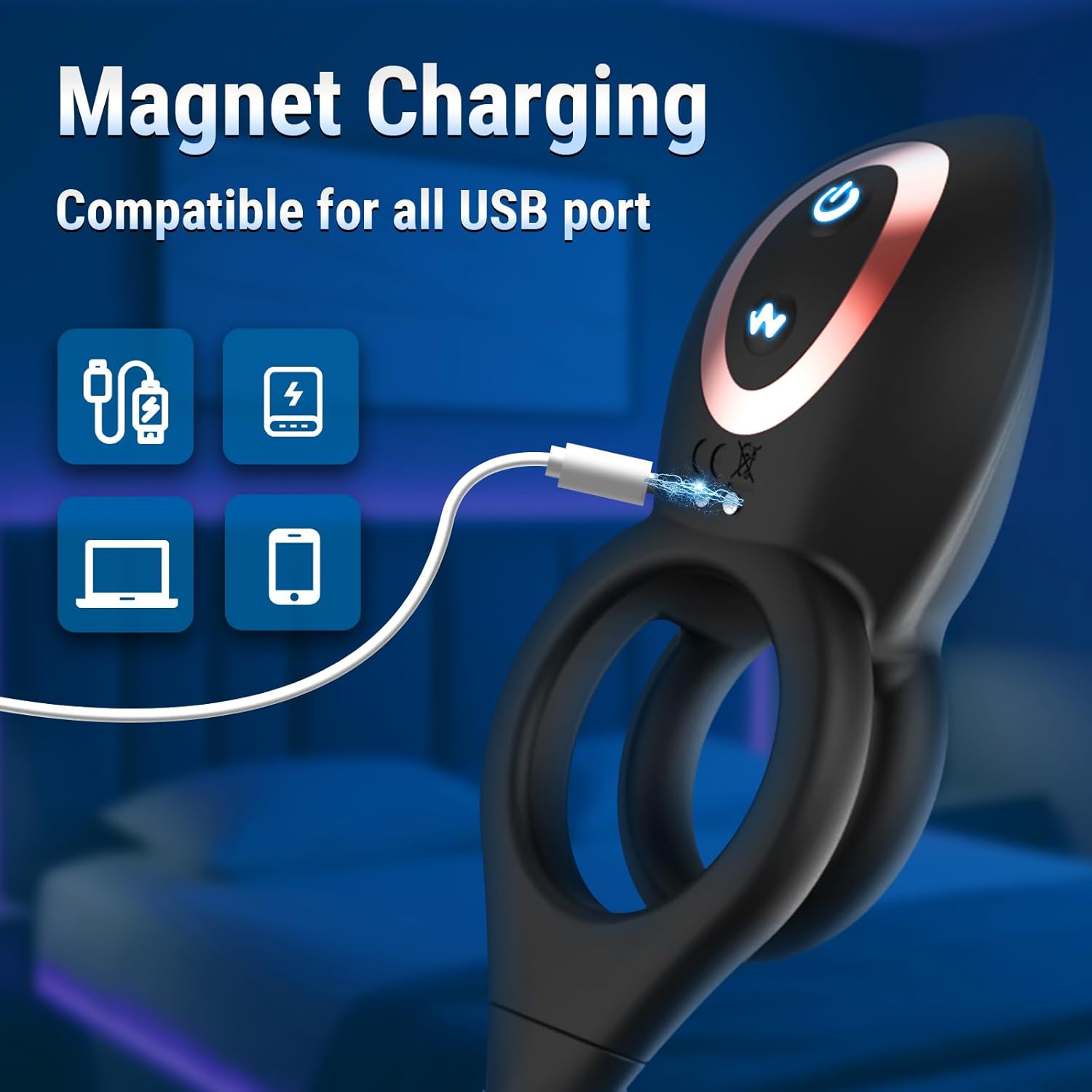 Dual-Action Cock Ring with Prostate Massager – Vibrating Anal Plug & Clit Stimulator for Couples, Remote-Controlled Pleasure Enhancer