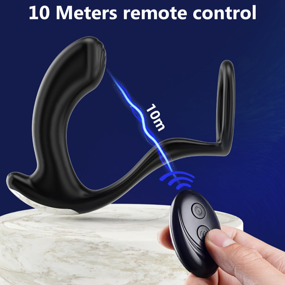 Greedy Finger Male Vibrating Clip Prostate Massager With Cock Ring Sweetstoy