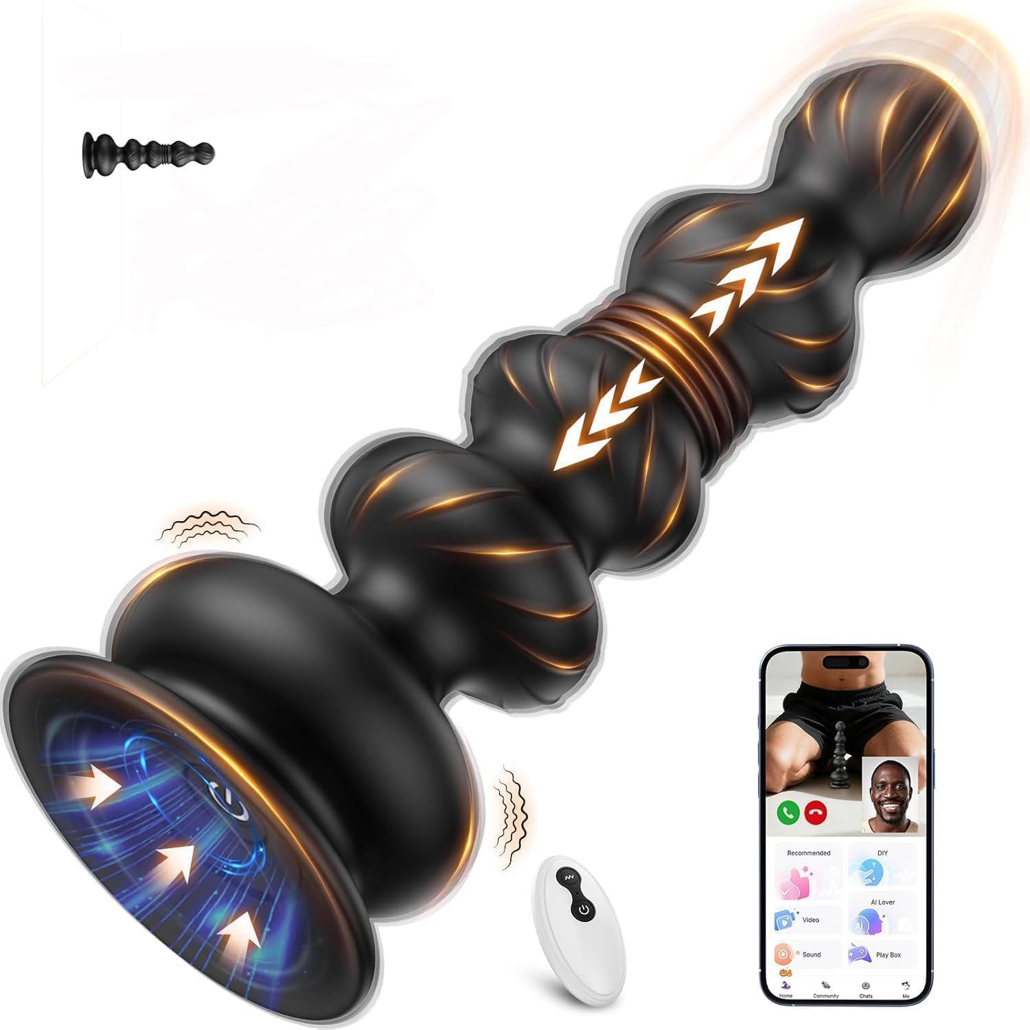 BEISAR Thrusting Beads Massager with App Control – 10 Modes, Progressive Design