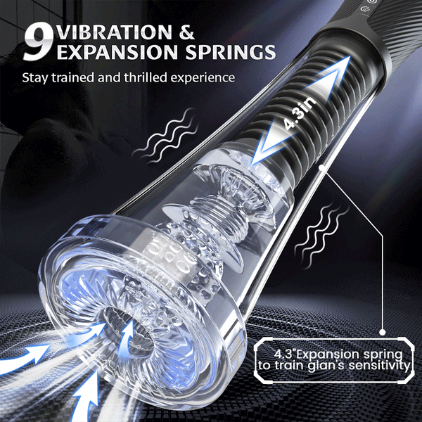 Clear Male Visual Penis Enlargement Pump APP Controlled 9 Vibrating & 5 Sucking Modes