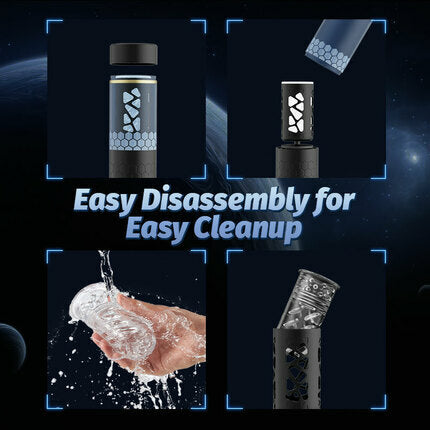 Oral Massage Vibration Masturbation Cup —— Blue Whirlwind