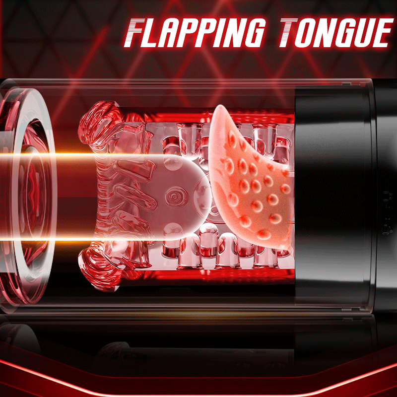 Cinder App-Controlled Thrusting & Rotating Male Masturbator with Suction, Vibration & Licking Sensation