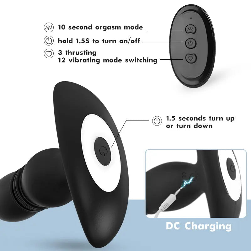 0.4 Inch Retractable Anal Docking Plug —— Remote Sweetstoy
