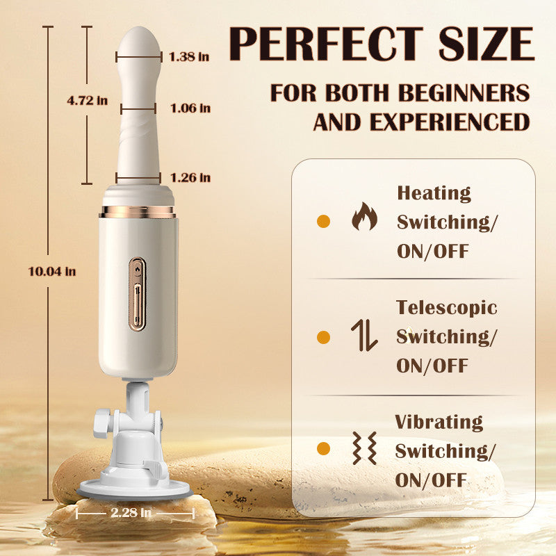MILF - Heating 7 Thrusting 7 Vibration Suction Cup & Handle 2 in 1 Dildo Sweetstoy