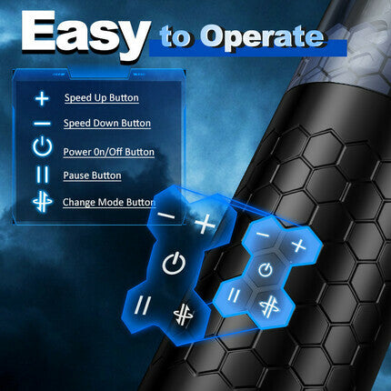 Oral Massage Vibration Masturbation Cup —— Blue Whirlwind