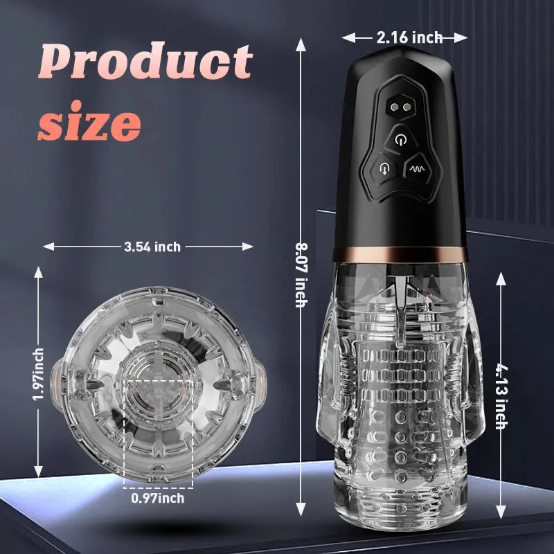 Rocket-2 Vibrating Eggs 5 Sucking 10 Vibrating Masturbation Cup Sweetstoy