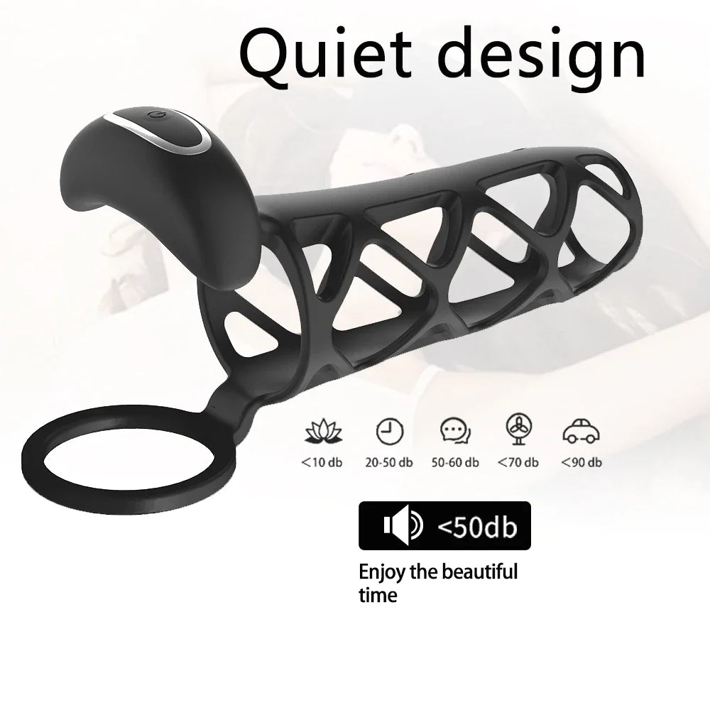 APP Control Vibrating Penis Ring Penis Sleeve Delay Ejaculation