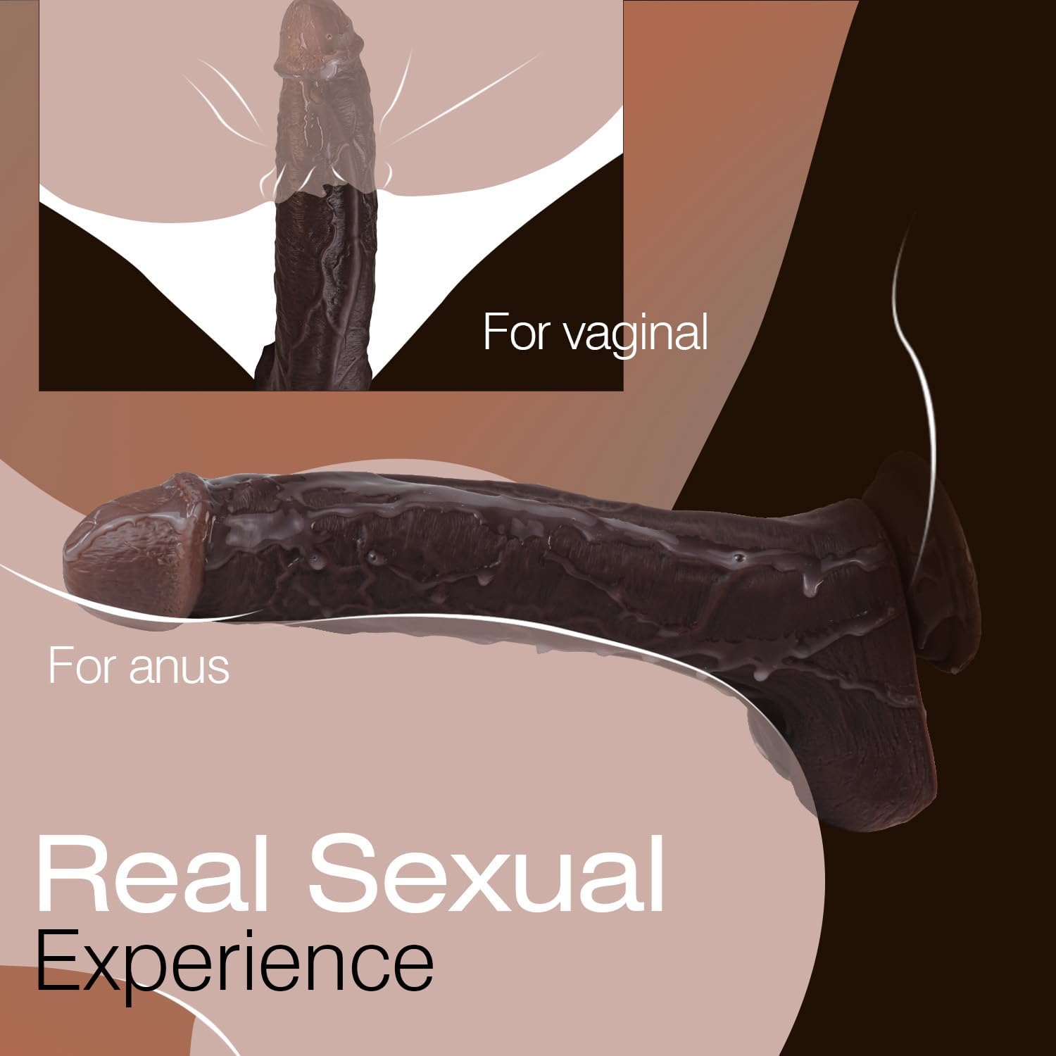 Realistic 11" Black Dildo – Huge, Thick & Perfect for Vaginal or Anal Play