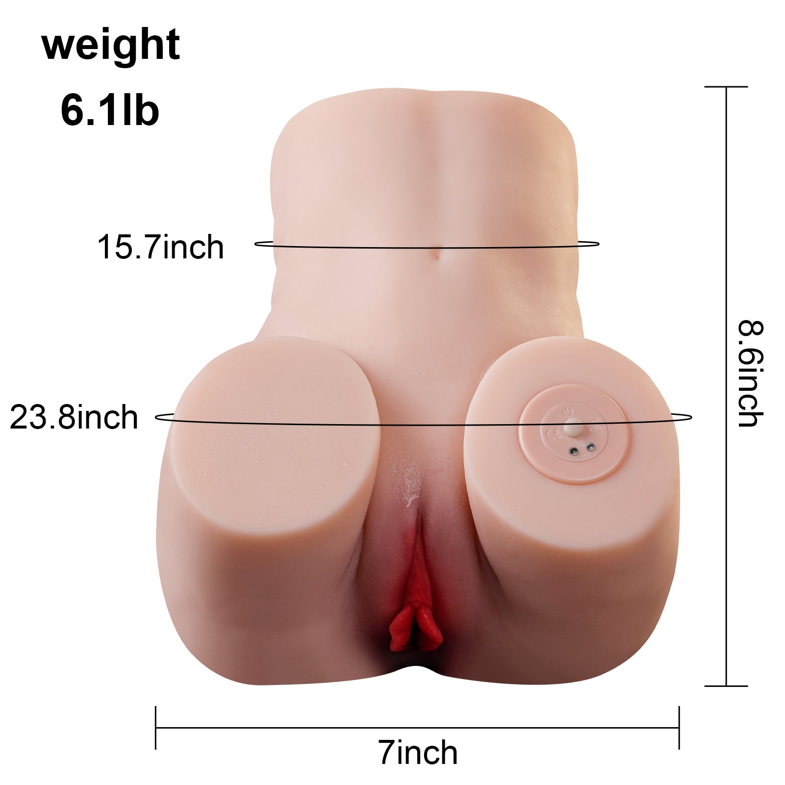 Realistic TPR Butt Masturbator with Dual Entry Design โ Soft Silicone Male Stroker