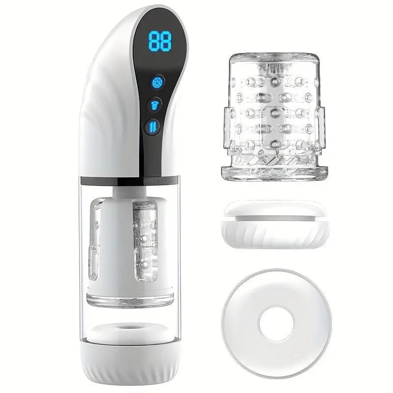 Male Masturbation Cup with 9 Sucking & Vibrating & Rotating Modes Sweetstoy