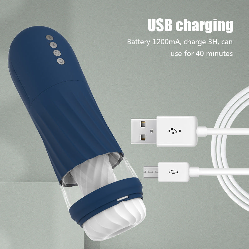 Rocket 3d Realistic Textured Electric Stroker With 5 Thrusting Rotating Modes Sweetstoy