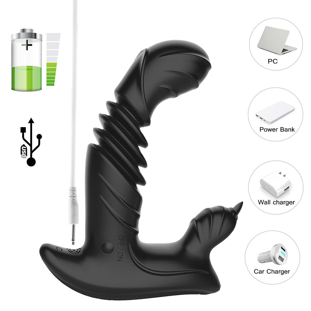 Telescopic Prostate Massager For Men And Women Double Shock Sweetstoy