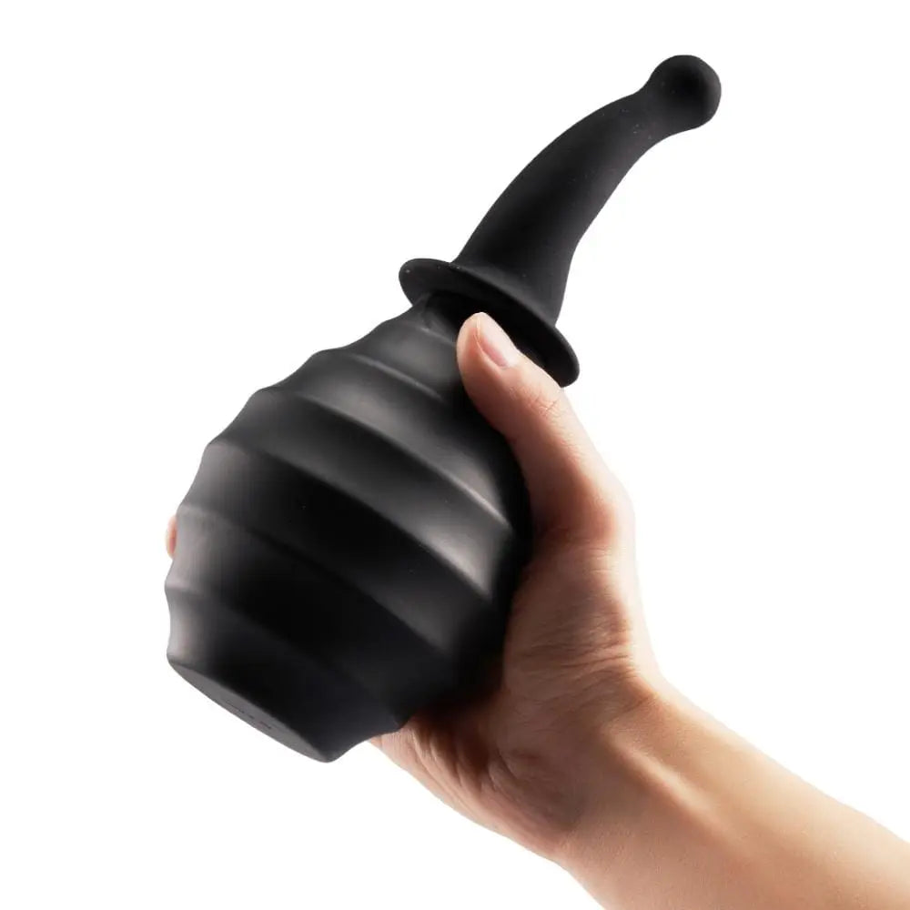 380ML Curved Tip Silicone Ribbed Anal Douche Sweetstoy