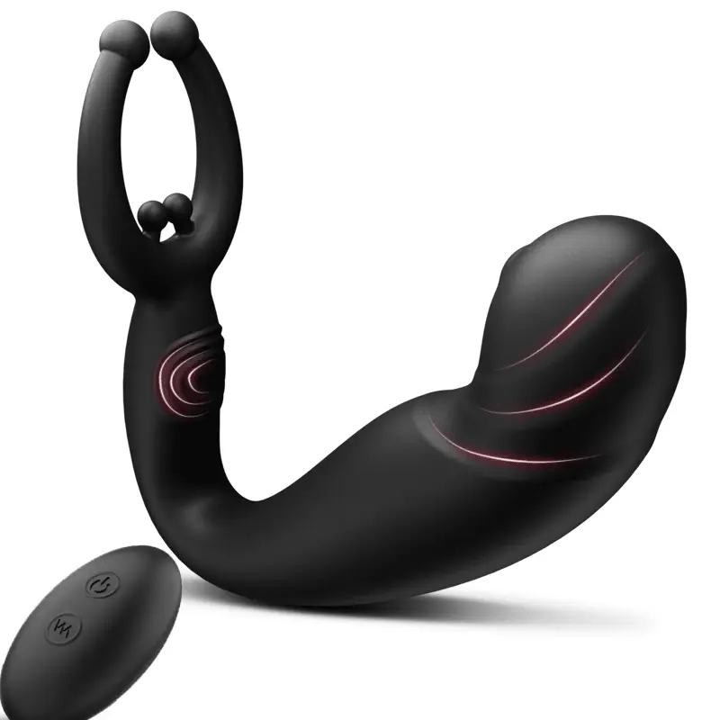 Prostate Massager with Bead Massage P-spot - 9 Vibrating with Remote Control
