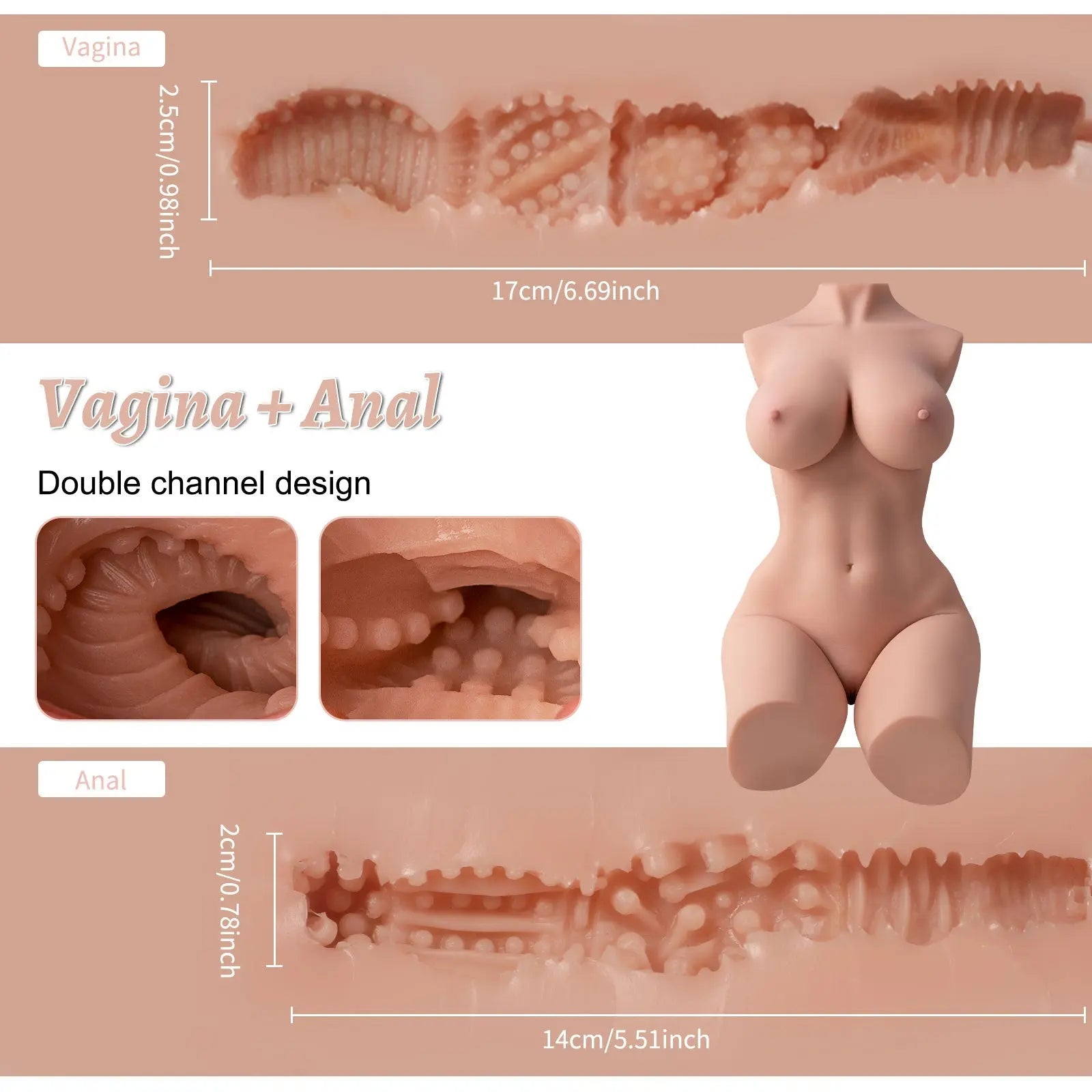 42.32lb Erica sex doll realistic big breasts temptation and spiral particle double channel My Store