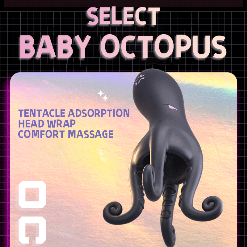 Simulated Octopus Penis Vibrator with Tentacles Particles 11 Vibrating Modes