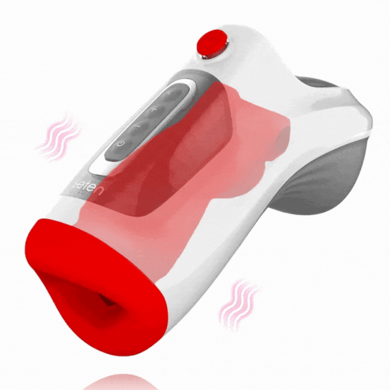 Leten Deep Throat Air Control Vacuum Sucking Blowjob Masturbator with 10 Vibrations for Male Stimulation