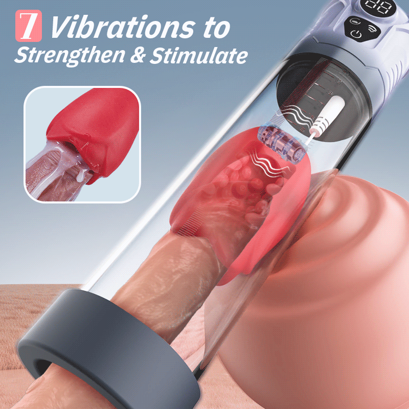 GrowPlus - Penis Pump with Training 5 Suction Modes and 7 Vibration Patterns