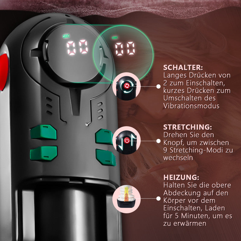 9-in-1 Thrusting, Vibrating, Sucking & Heating Masturbator Cup for Men