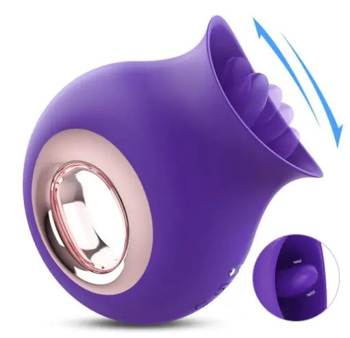 Adult Toys Rose Clitoral Vibrator, Tongue Licking Toy Vibrator with 9 Modes Sweetstoy