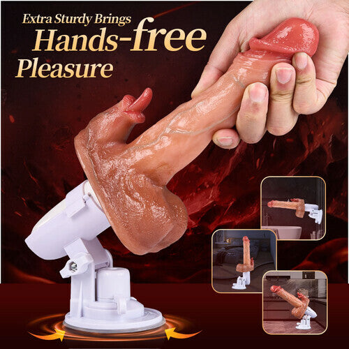 Sex Machine 90° Automatic Adjustable 8 Thrusting & Vibrating & Licking Dildos Vibrator Sweetstoy