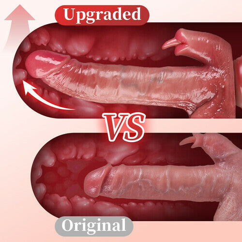 UPGRADED 10.43 In Longer Licking Heating Thrusting Swinging Lifelike Dildo Sweetstoy