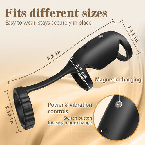 Triple Ring 10 Vibration Couples Use Silicone Material Vibrating Cock Ring Sweetstoy