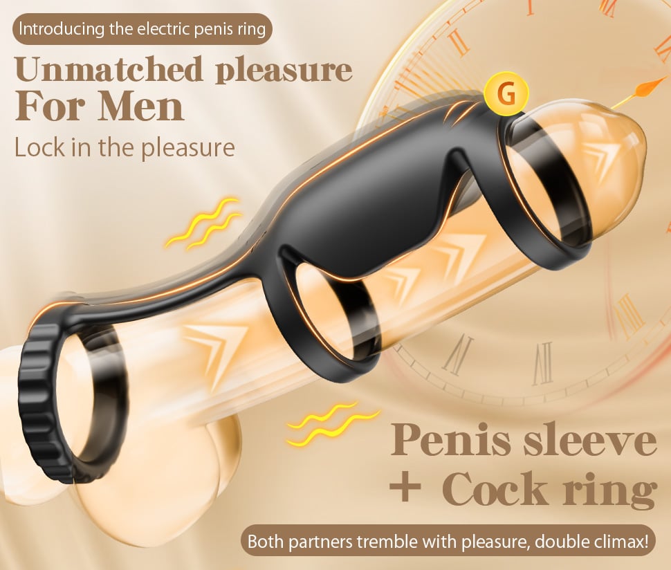 Triple Ring 10 Vibration Couples Use Silicone Material Vibrating Cock Ring Sweetstoy