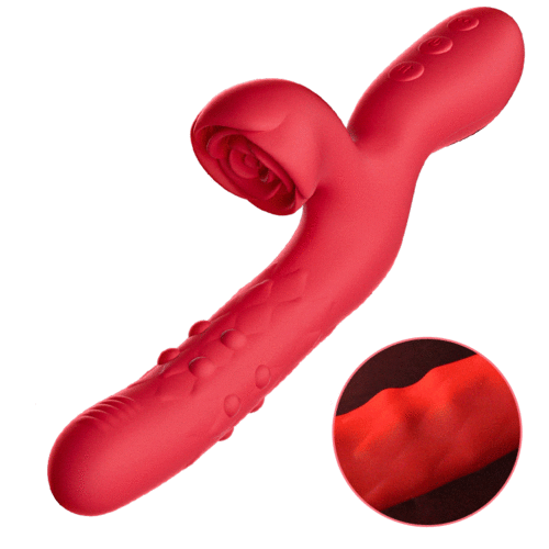Sweetstoy-7 Thrusting Wiggling Rose Clit Stimulator G-spot Vibrator