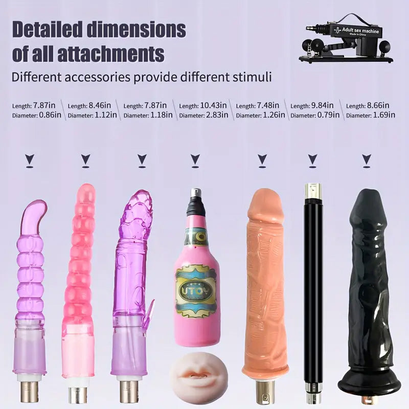 Inferno 7X – Automatic Thrusting Sex Machine with 7 Attachments for Ultimate Pleasure