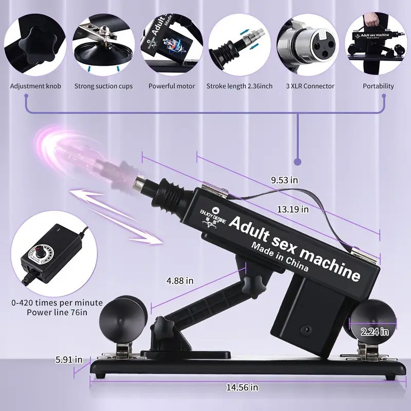 Inferno 7X – Automatic Thrusting Sex Machine with 7 Attachments for Ultimate Pleasure